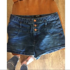 highwaisted jean shorts